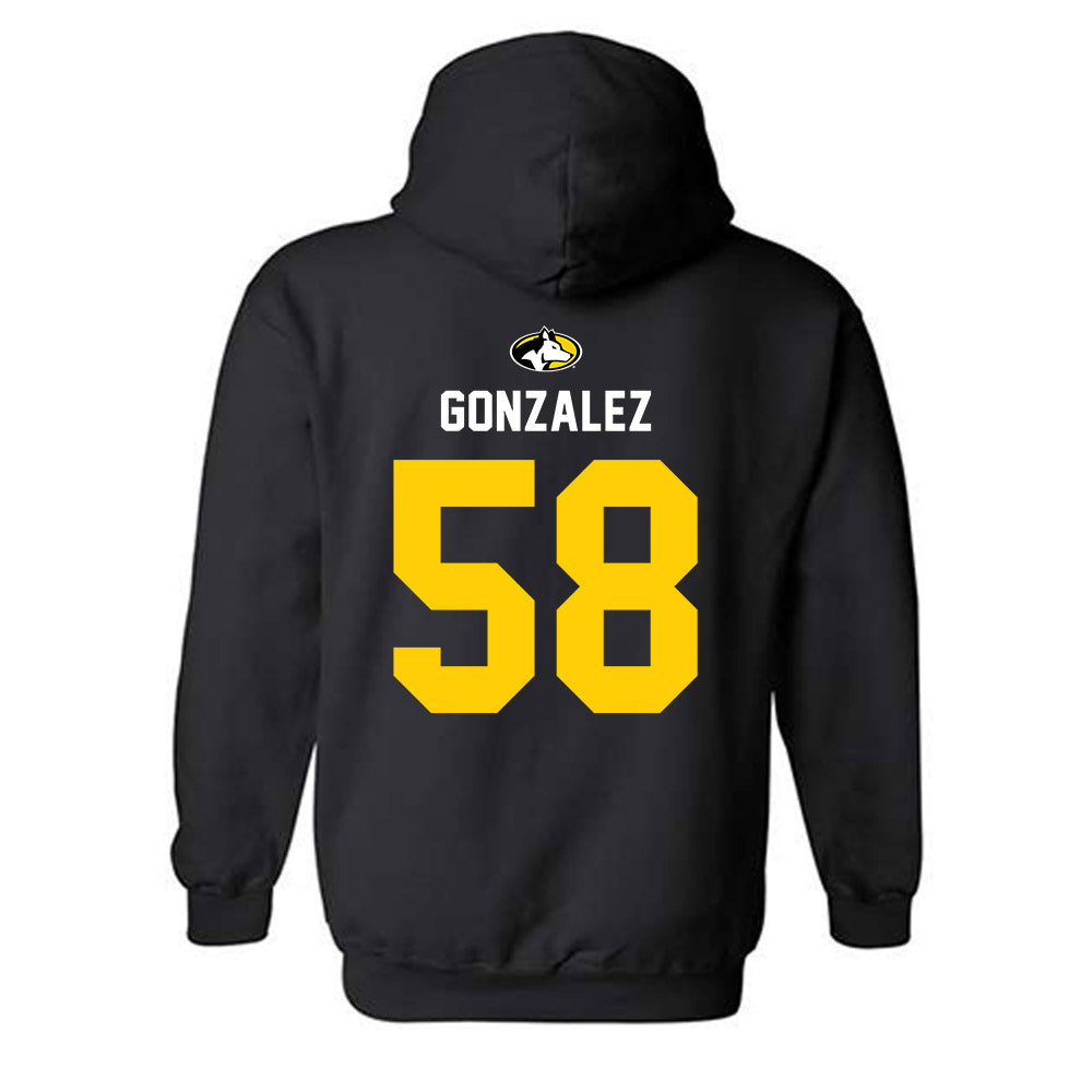 Michigan Tech - NCAA Football : Adrian Gonzalez - Generic Shersey Hooded Sweatshirt-1