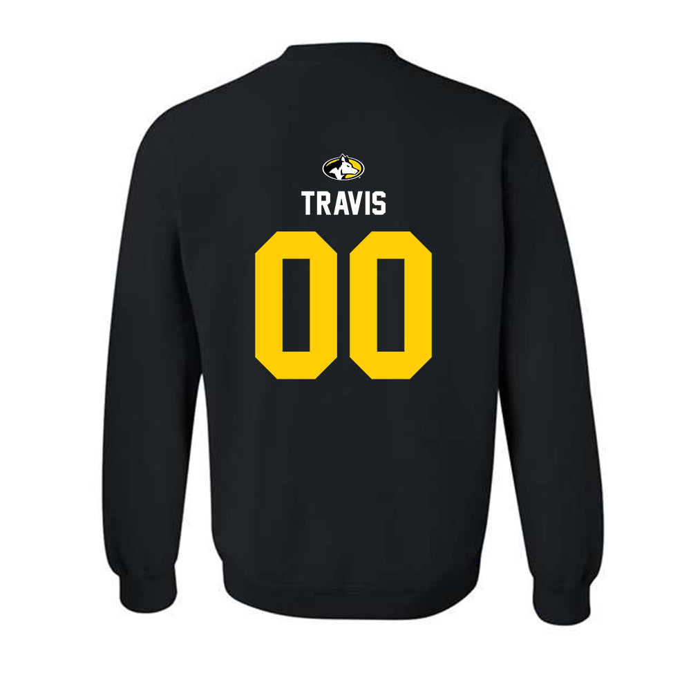 Michigan Tech - NCAA Football : Jiovanni Travis - Generic Shersey Crewneck Sweatshirt-1
