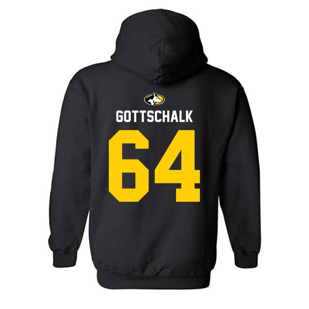 Michigan Tech - NCAA Football : Chris Gottschalk - Generic Shersey Hooded Sweatshirt-1