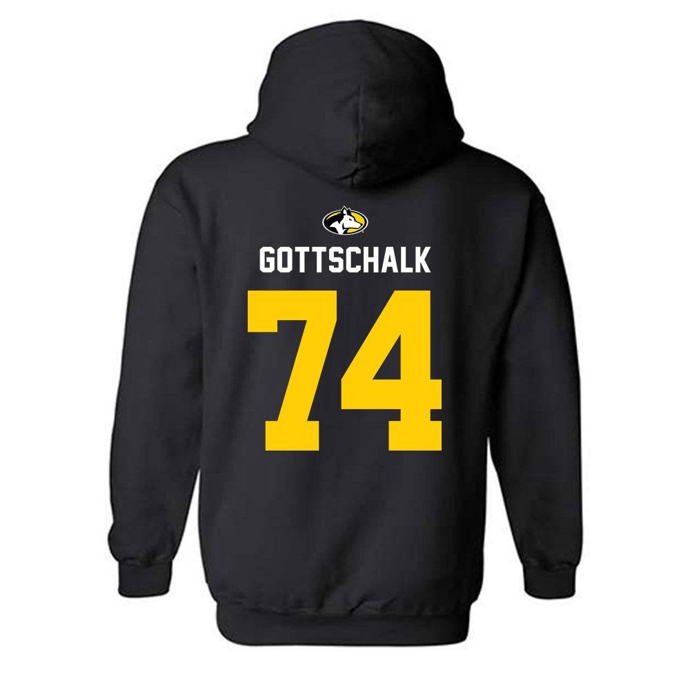 Michigan Tech - NCAA Football : Chris Gottschalk - Generic Shersey Hooded Sweatshirt-1