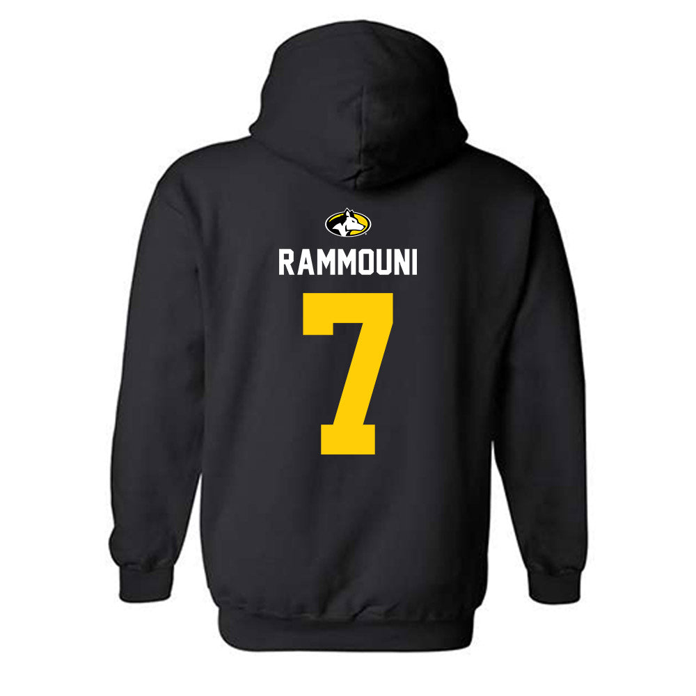 Michigan Tech - NCAA Football : Adam Rammouni - Generic Shersey Hooded Sweatshirt-1