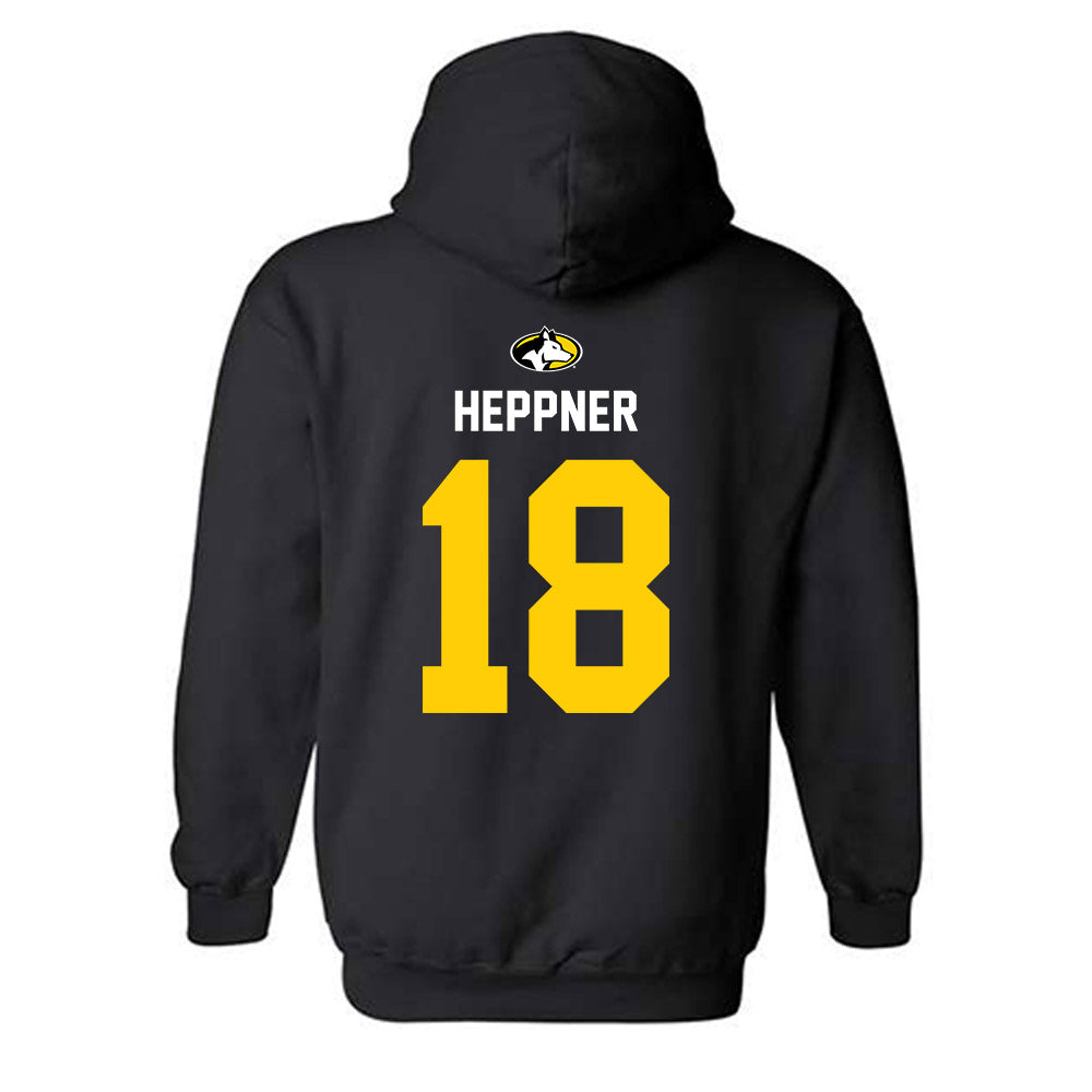Michigan Tech - NCAA Football : Drew Heppner - Generic Shersey Hooded Sweatshirt-1
