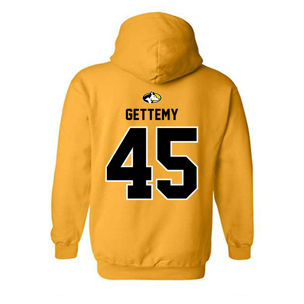Michigan Tech - NCAA Football : Kyle Gettemy - Generic Shersey Hooded Sweatshirt-1