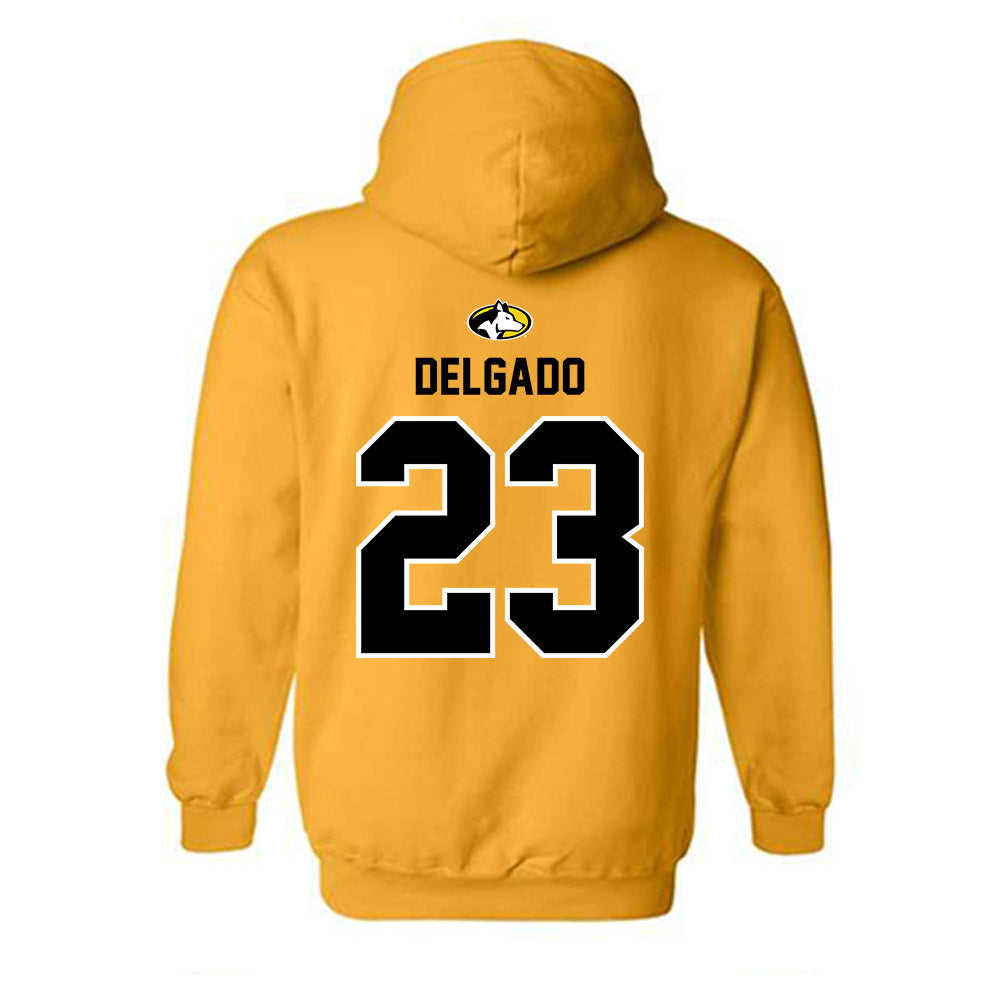Michigan Tech - NCAA Football : Samuel Delgado - Generic Shersey Hooded Sweatshirt-1