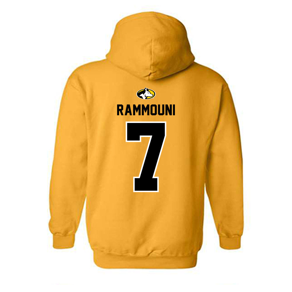 Michigan Tech - NCAA Football : Adam Rammouni - Generic Shersey Hooded Sweatshirt-1