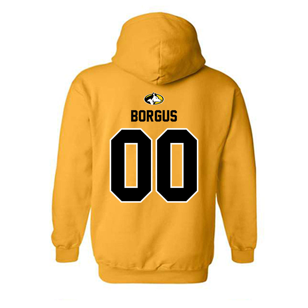 Michigan Tech - NCAA Football : Bryce Borgus - Generic Shersey Hooded Sweatshirt-1