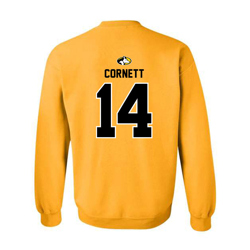 Michigan Tech - NCAA Football : Cameron Cornett - Generic Shersey Crewneck Sweatshirt-1