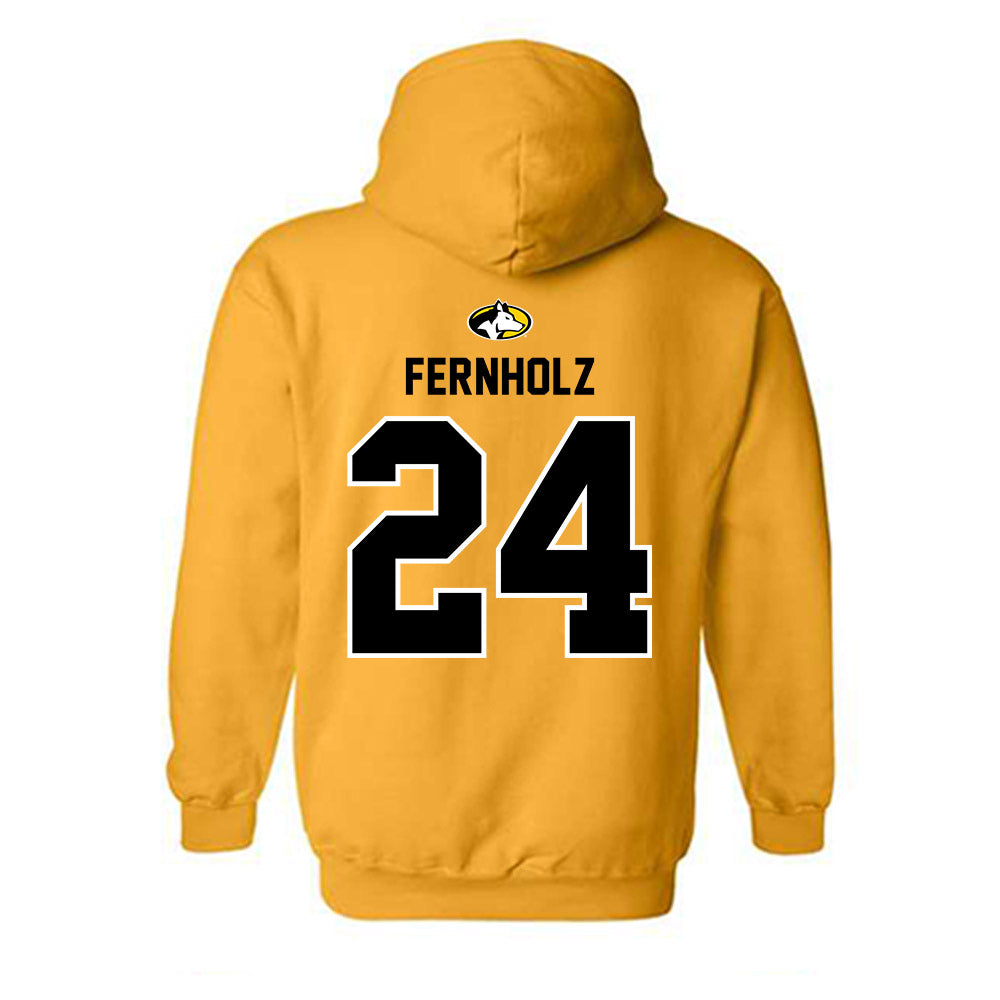 Michigan Tech - NCAA Men's Basketball : Ty Fernholz - Generic Shersey Hooded Sweatshirt
