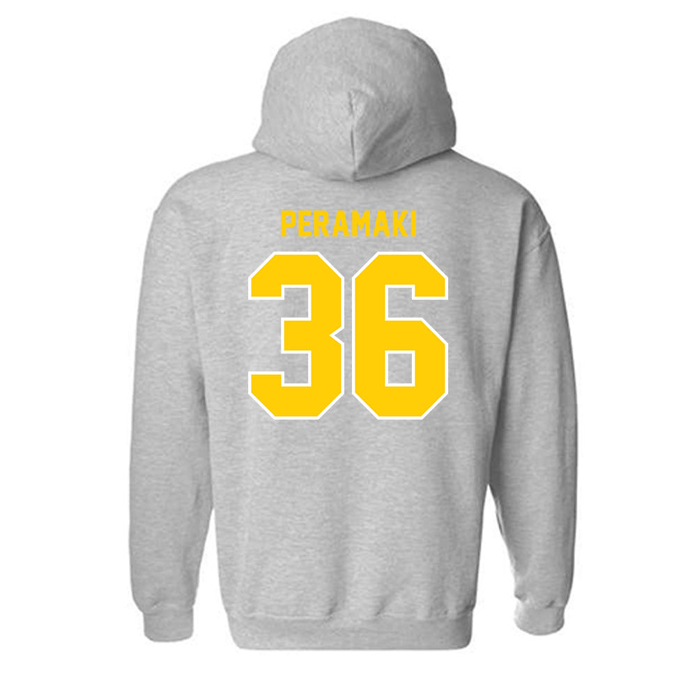 Michigan Tech - NCAA Football : Josiah Peramaki - Generic Shersey Hooded Sweatshirt-1