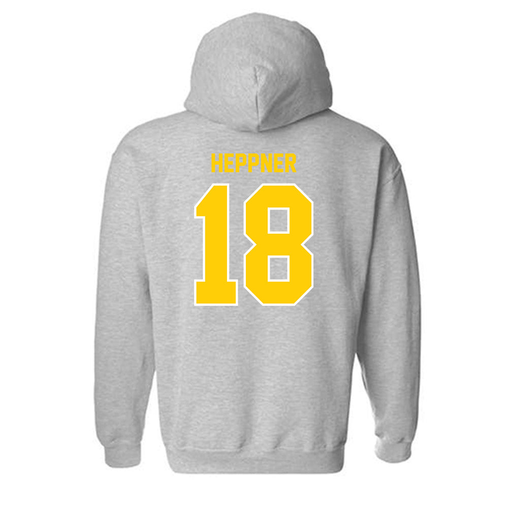 Michigan Tech - NCAA Football : Drew Heppner - Generic Shersey Hooded Sweatshirt-1