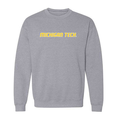 Michigan Tech - NCAA Football : Adrian Gonzalez - Generic Shersey Crewneck Sweatshirt-0