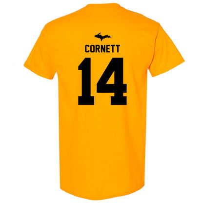 Michigan Tech - NCAA Football : Cameron Cornett - Generic Shersey T-Shirt-1