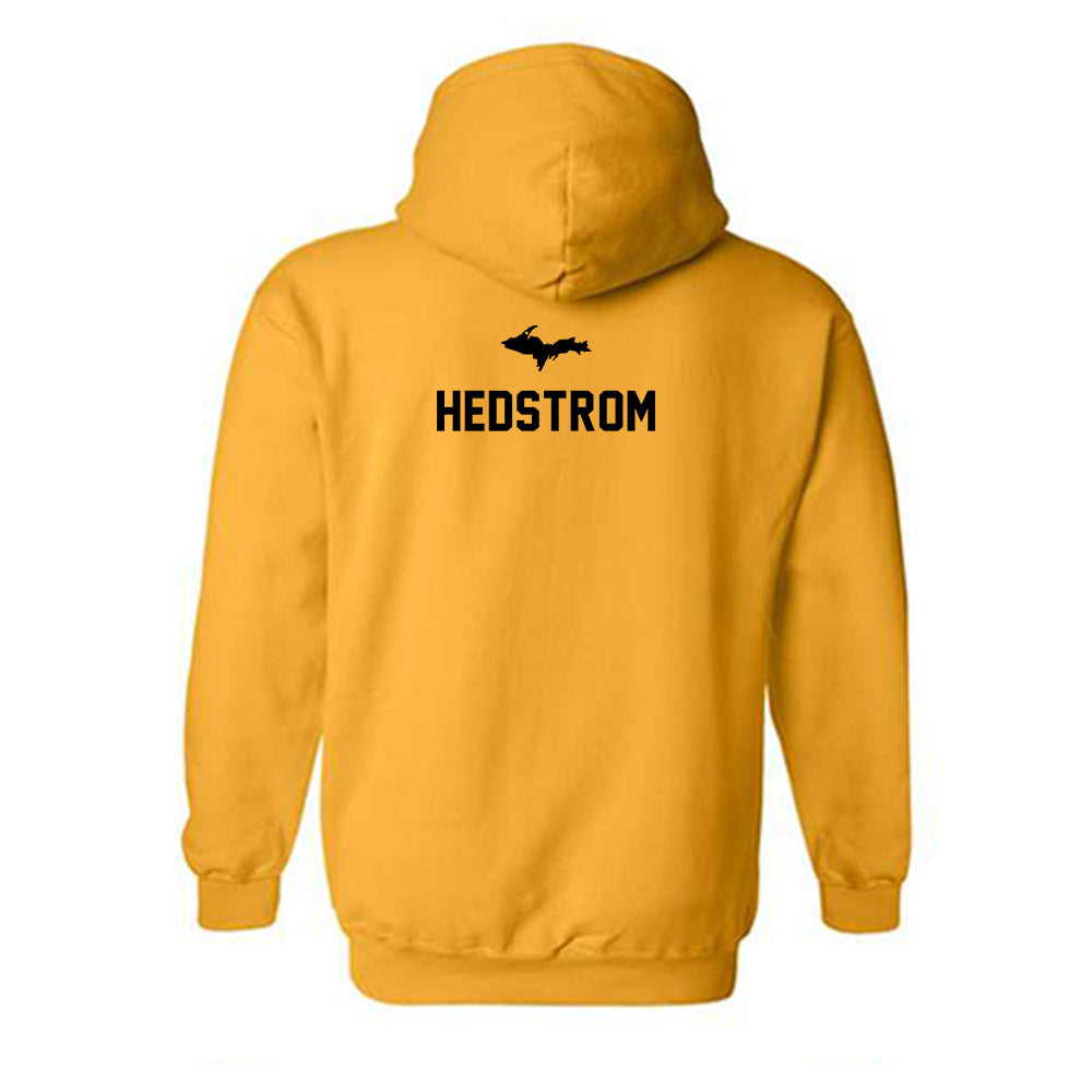 Michigan Tech - NCAA Football : Logan Hedstrom - Generic Shersey Hooded Sweatshirt-1