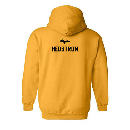 Michigan Tech - NCAA Football : Logan Hedstrom - Generic Shersey Hooded Sweatshirt-1