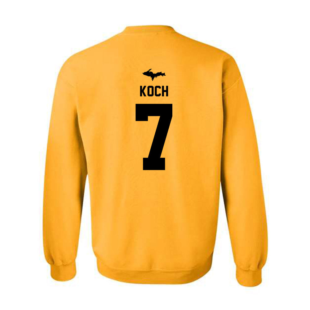 Michigan Tech - NCAA Football : Chase Koch - Generic Shersey Crewneck Sweatshirt-1