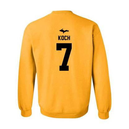 Michigan Tech - NCAA Football : Chase Koch - Generic Shersey Crewneck Sweatshirt-1