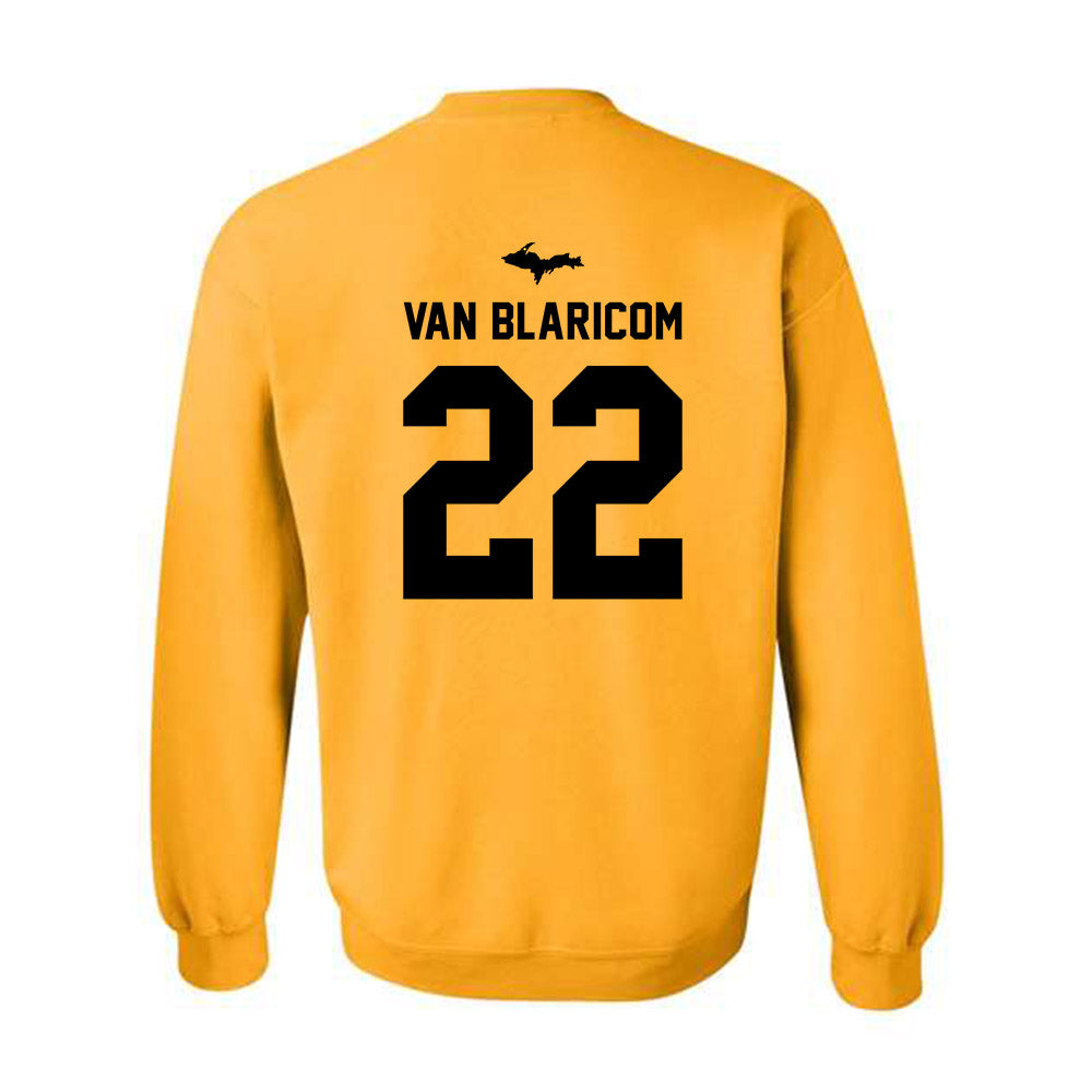 Michigan Tech - NCAA Men's Ice Hockey : Matthew Van Blaricom - Generic Shersey Crewneck Sweatshirt-1