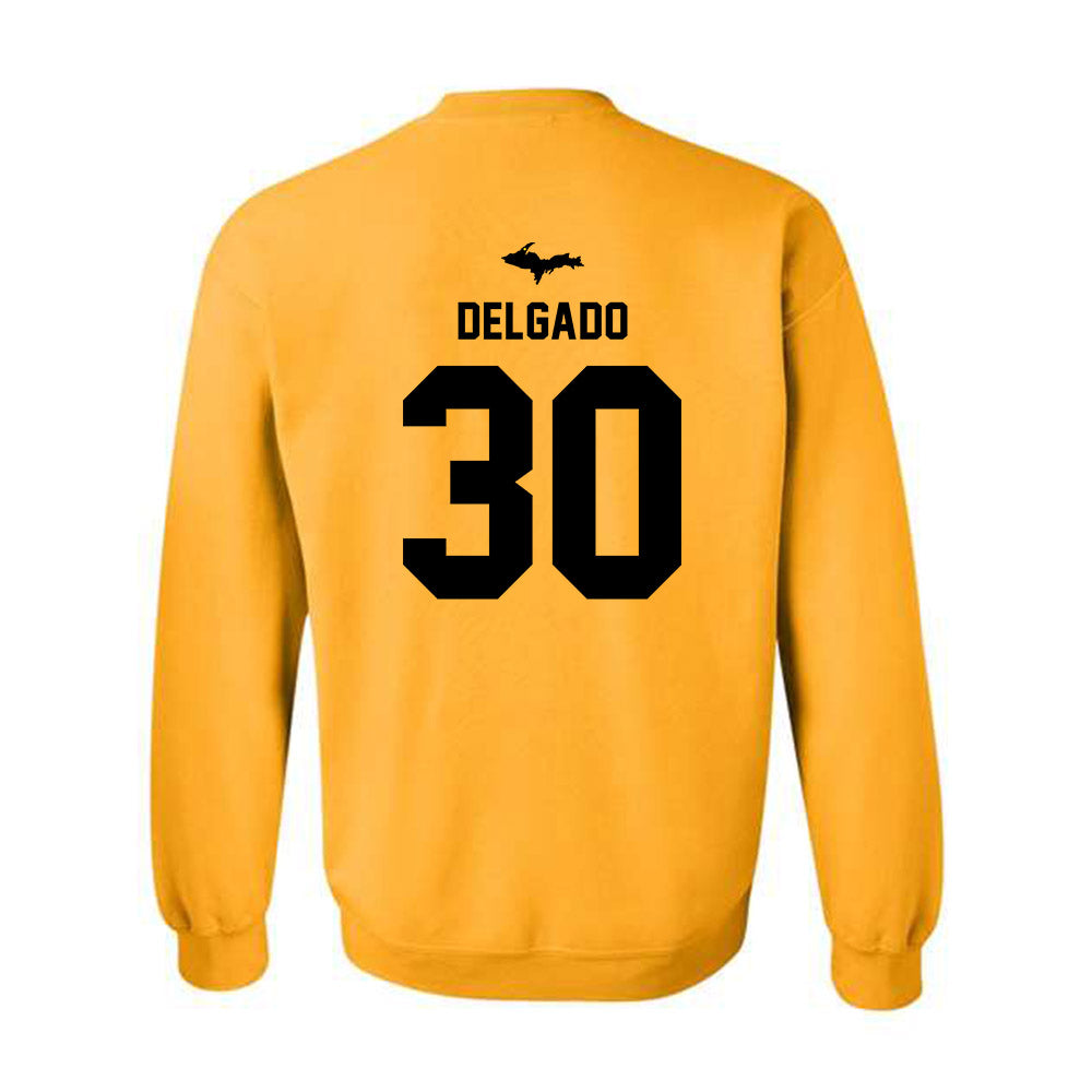Michigan Tech - NCAA Football : Samuel Delgado - Generic Shersey Crewneck Sweatshirt-1