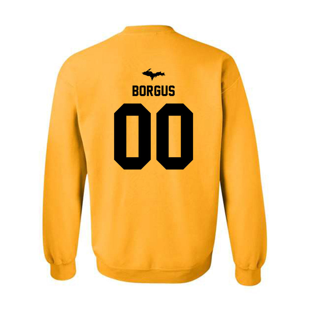 Michigan Tech - NCAA Football : Bryce Borgus - Generic Shersey Crewneck Sweatshirt-1