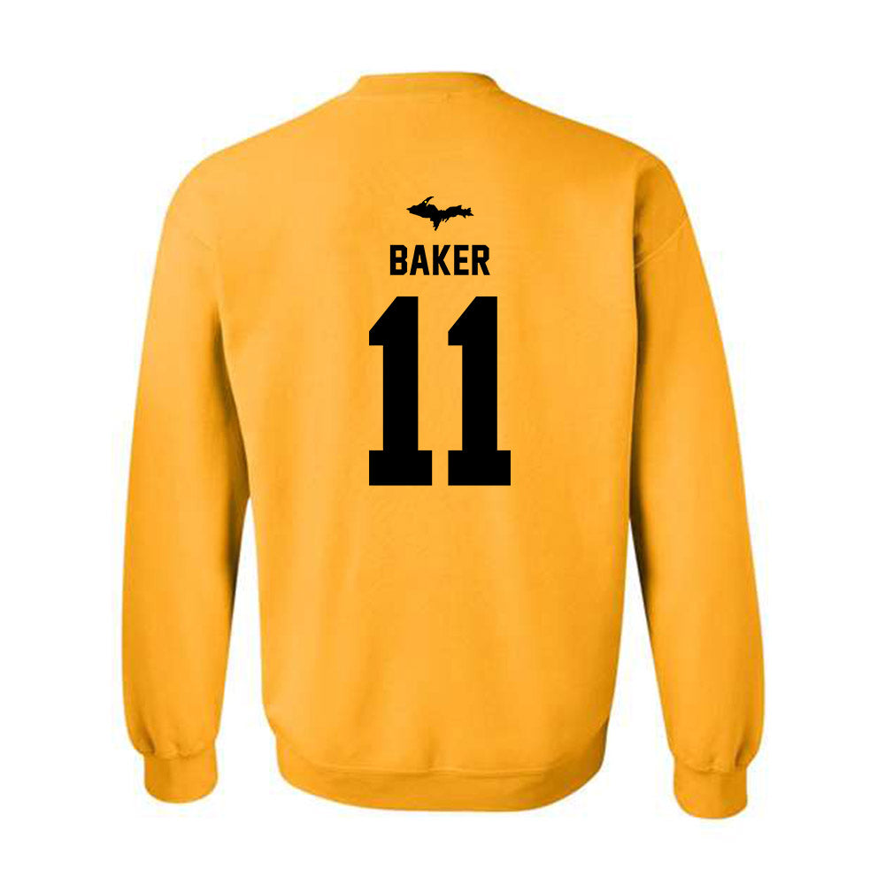 Michigan Tech - NCAA Men's Ice Hockey : Owen Baker - Generic Shersey Crewneck Sweatshirt