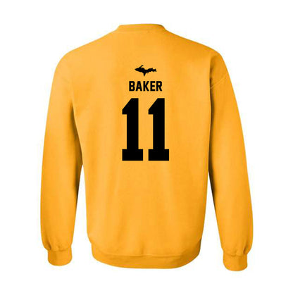 Michigan Tech - NCAA Men's Ice Hockey : Owen Baker - Generic Shersey Crewneck Sweatshirt