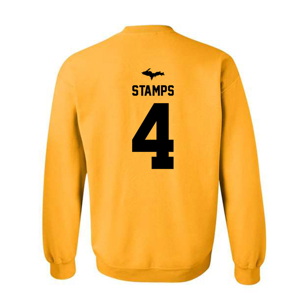 Michigan Tech - NCAA Football : Jamison Stamps - Generic Shersey Crewneck Sweatshirt-1