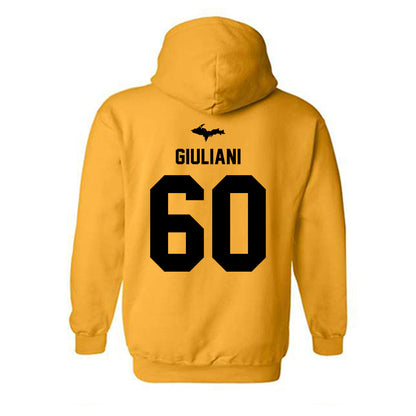 Michigan Tech - NCAA Football : Kevin Giuliani - Generic Shersey Hooded Sweatshirt-1