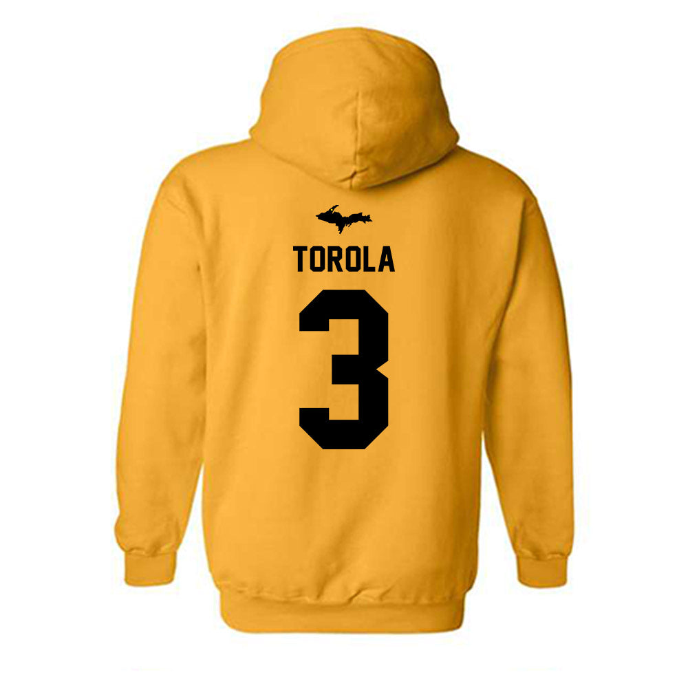 Michigan Tech - NCAA Women's Volleyball : Madelyn Torola - Generic Shersey Hooded Sweatshirt-1
