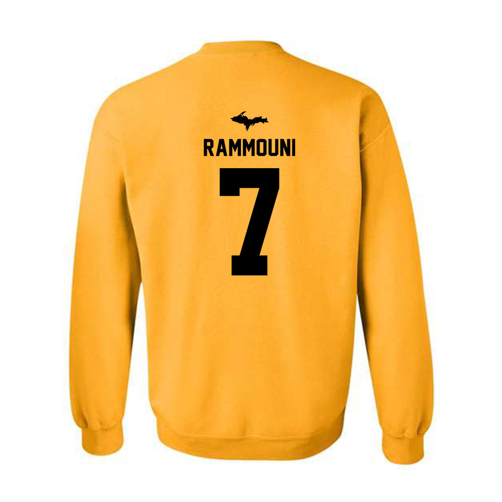Michigan Tech - NCAA Football : Adam Rammouni - Generic Shersey Crewneck Sweatshirt-1