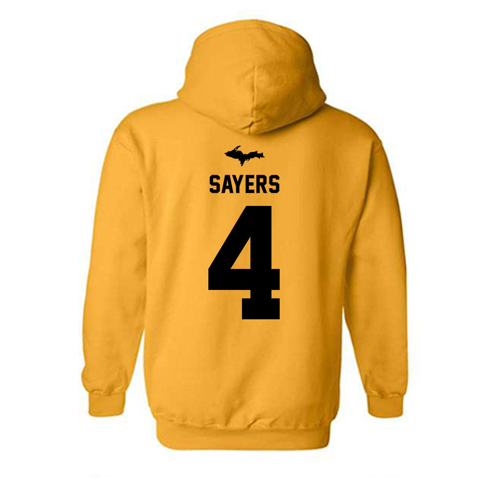 Michigan Tech - NCAA Women's Soccer : Abbey Sayers - Generic Shersey Hooded Sweatshirt-1