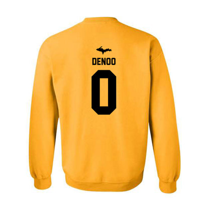 Michigan Tech - NCAA Football : Edem Denoo - Generic Shersey Crewneck Sweatshirt-1