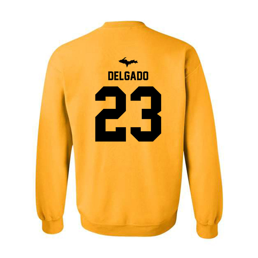 Michigan Tech - NCAA Football : Samuel Delgado - Generic Shersey Crewneck Sweatshirt-1