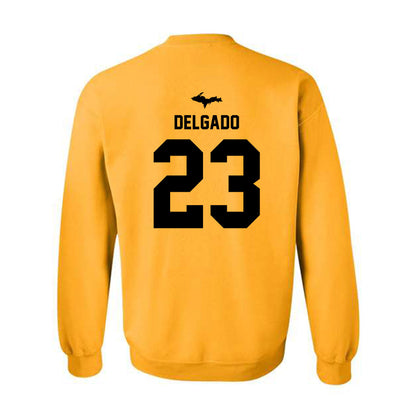 Michigan Tech - NCAA Football : Samuel Delgado - Generic Shersey Crewneck Sweatshirt-1