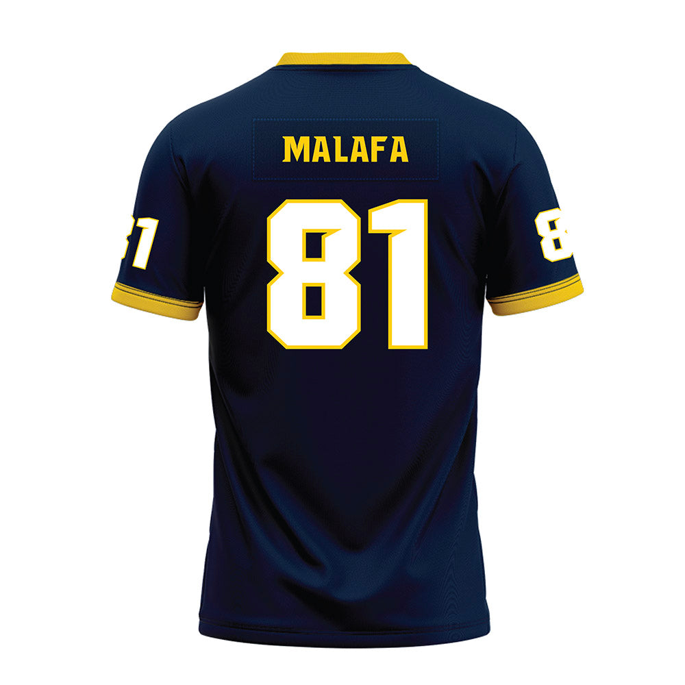 Toledo - NCAA Football : Ethan Malafa - Blue Premium Football Jersey-1