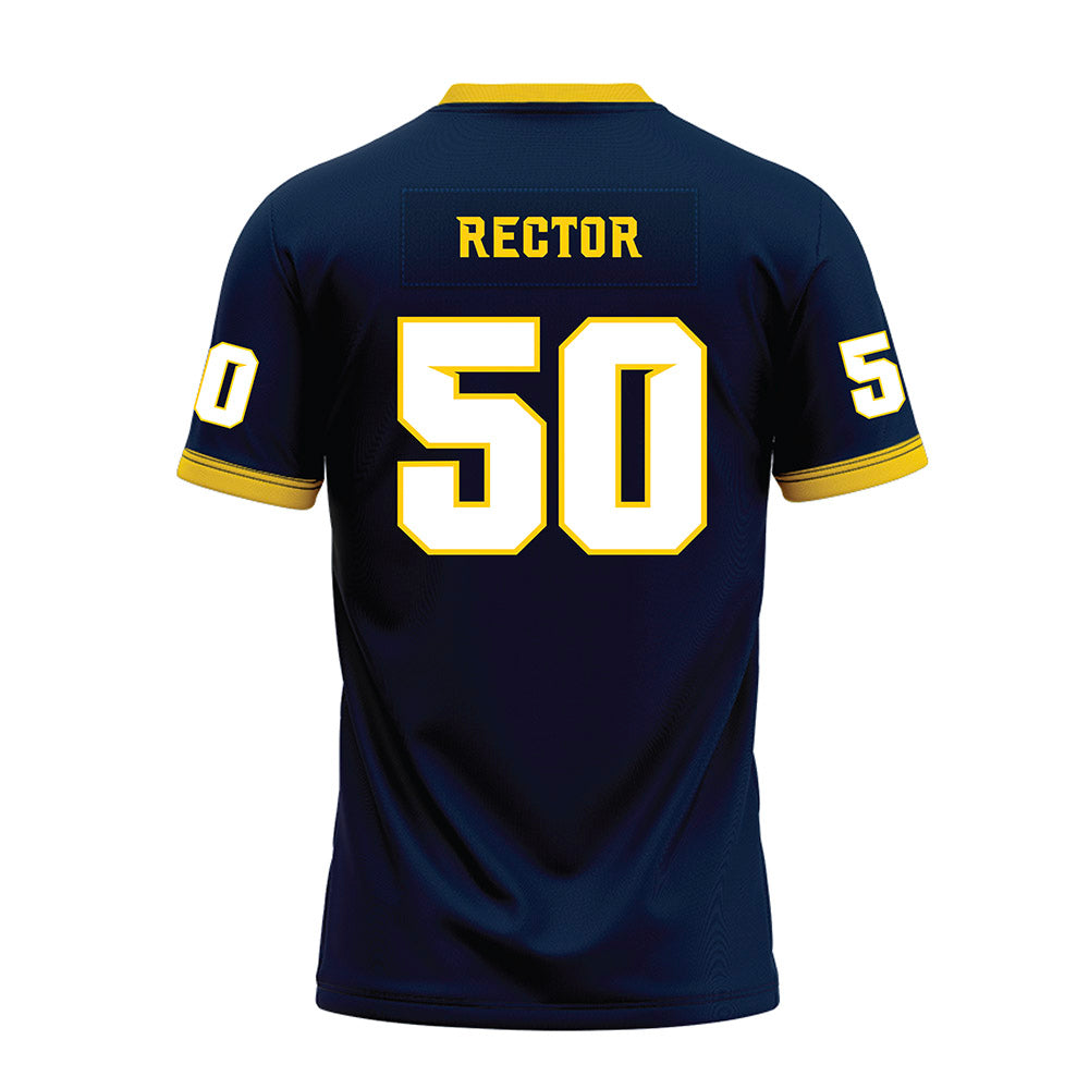 Toledo - NCAA Football : Luke Rector - Blue Premium Football Jersey-1