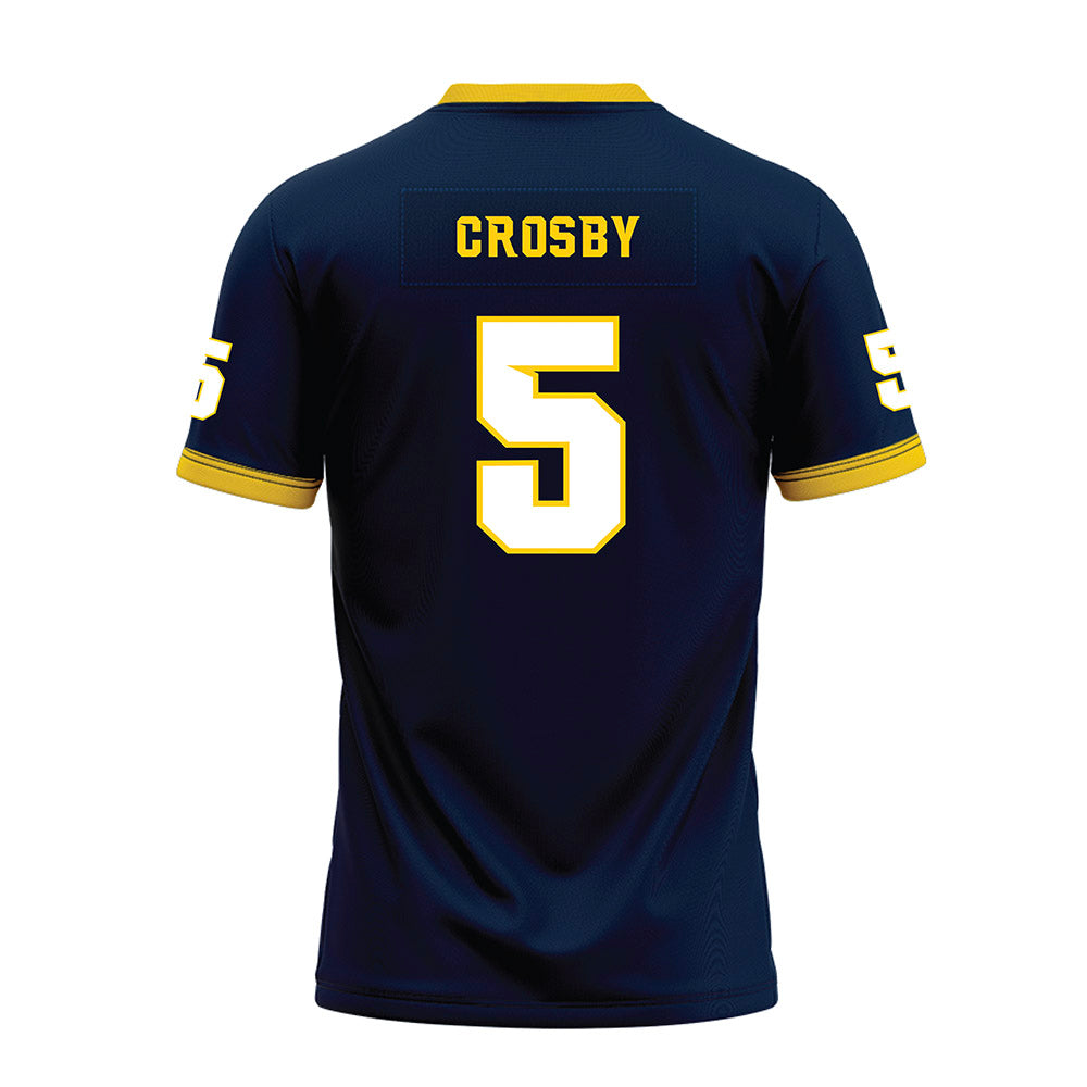 Toledo - NCAA Football : Terrell Crosby - Blue Premium Football Jersey-1