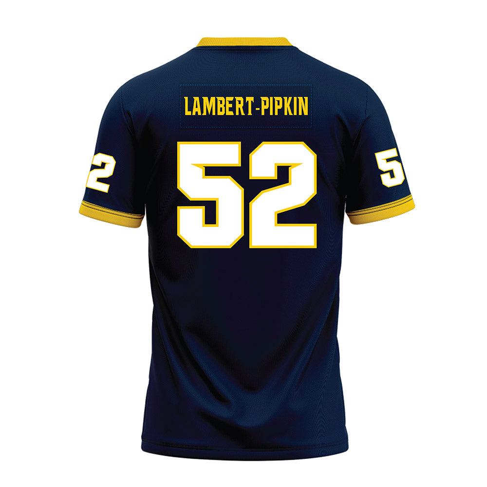 Toledo - NCAA Football : Lucas Lambert-Pipkin - Blue Premium Football Jersey-1