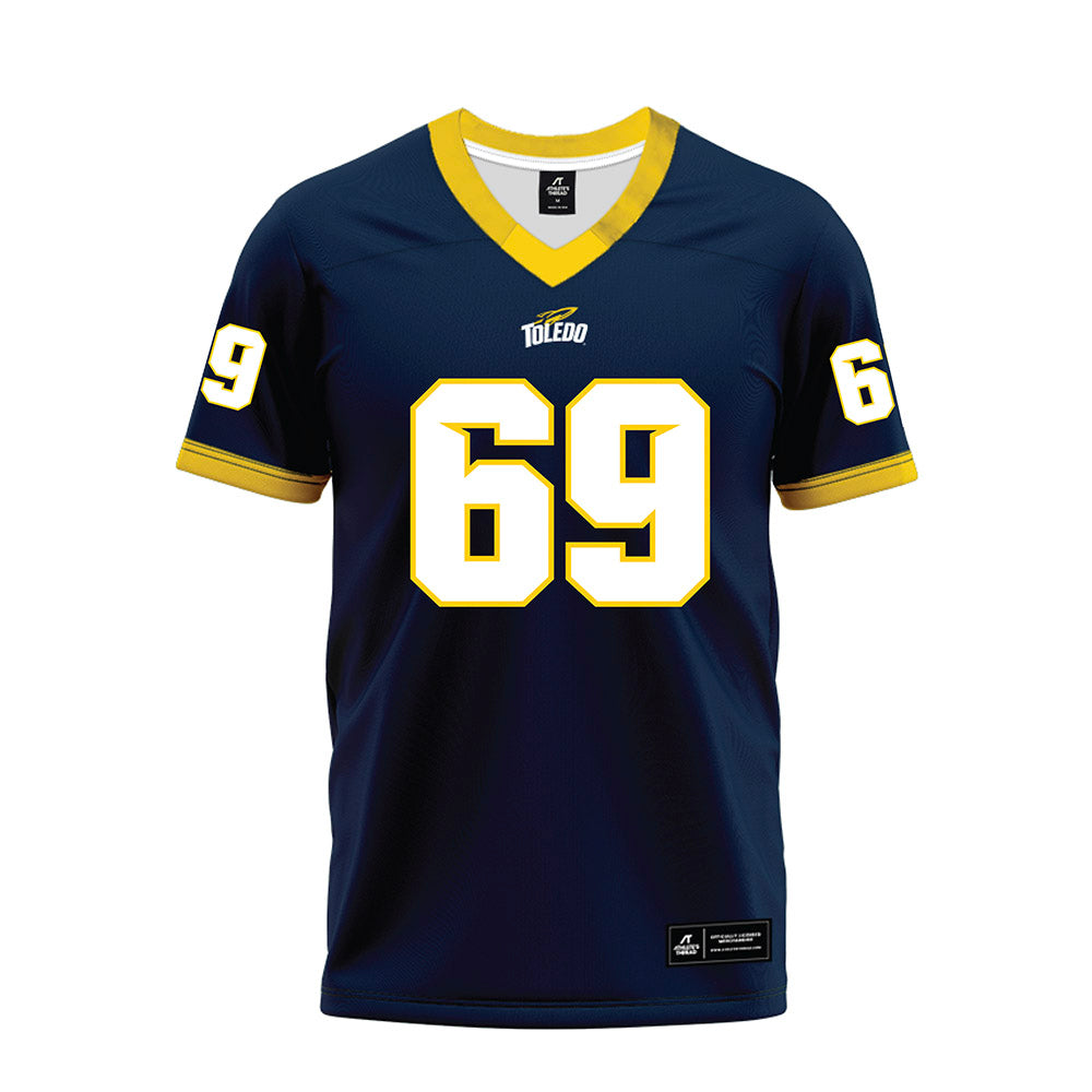 Toledo - NCAA Football : Dominic Johnson - Blue Premium Football Jersey-0