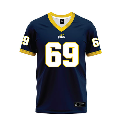 Toledo - NCAA Football : Dominic Johnson - Blue Premium Football Jersey-0