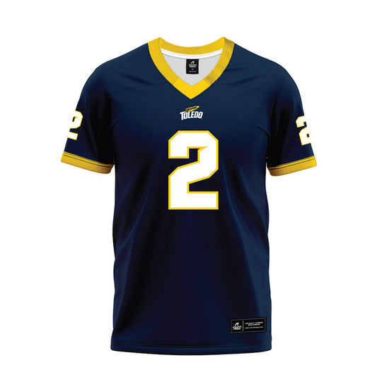 Toledo - NCAA Football : Trenton Jones - Blue Premium Football Jersey-0
