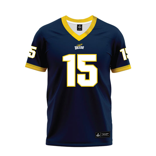 Toledo - NCAA Football : Michael-Arinze Ezirim - Blue Premium Football Jersey-0