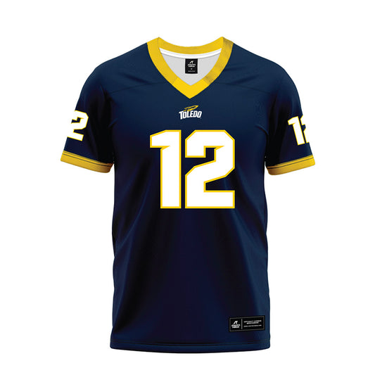 Toledo - NCAA Football : Mo Conteh - Blue Premium Football Jersey-0
