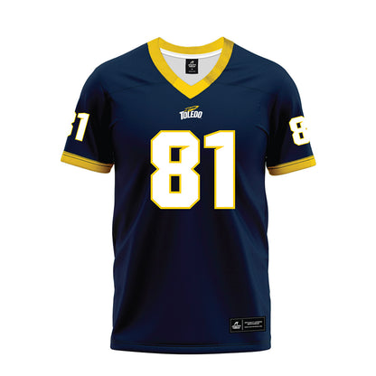 Toledo - NCAA Football : Ethan Malafa - Blue Premium Football Jersey-0