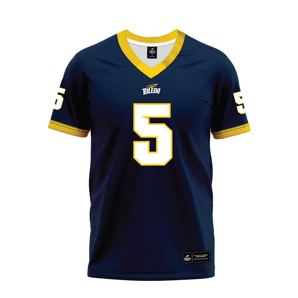 Toledo - NCAA Football : Terrell Crosby - Blue Premium Football Jersey-0