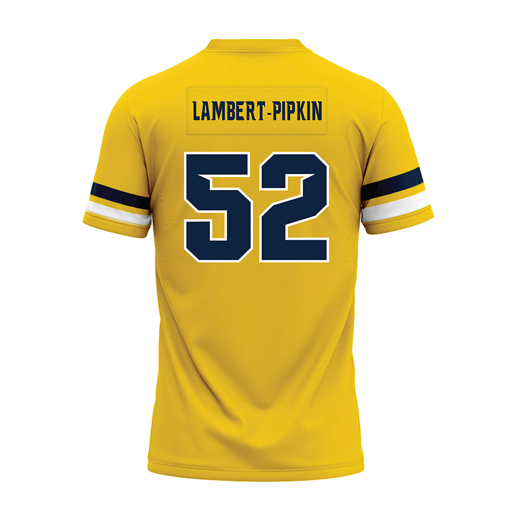 Toledo - NCAA Football : Lucas Lambert-Pipkin - Gold Premium Football Jersey-1