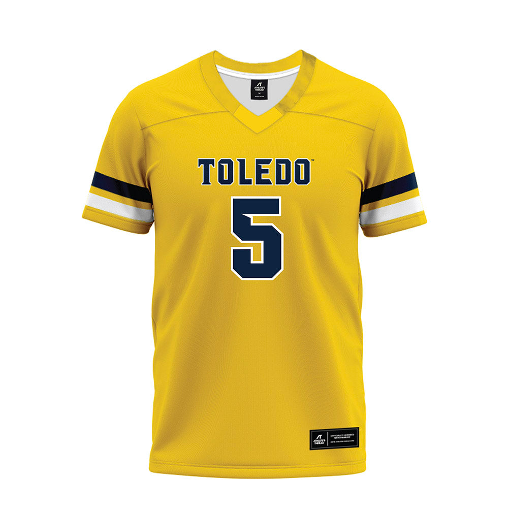 Toledo - NCAA Football : Terrell Crosby - Gold Premium Football Jersey-0