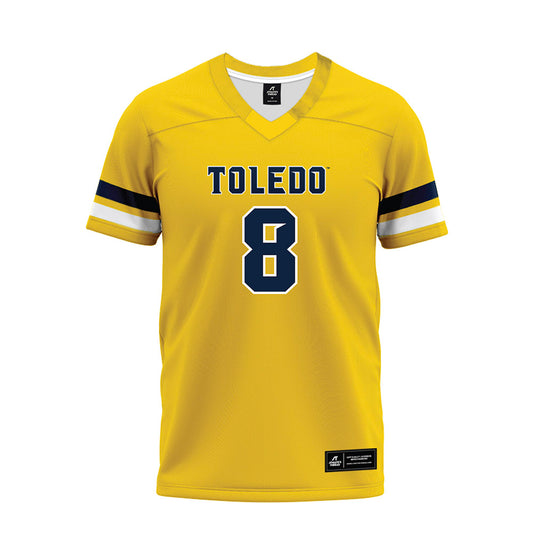 Toledo - NCAA Football : KJ Thomas - Gold Premium Football Jersey-0