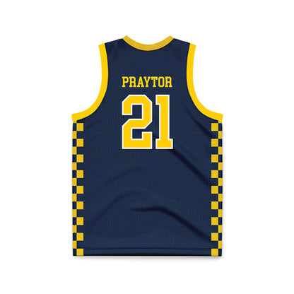 Toledo - NCAA Men's Basketball : London Praytor - Blue Basketball Jersey-1