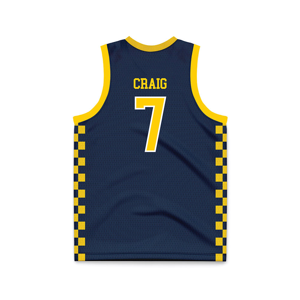 Toledo - NCAA Men's Basketball : Sean Craig - Blue Basketball Jersey-1
