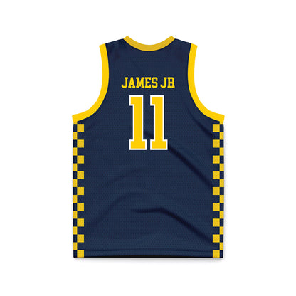 Toledo - NCAA Men's Basketball : Will James Jr - Blue Basketball Jersey-1